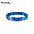 2026 Actjoys Bracelet Elegant 9mm Charm Bracelet Blue Emerald Cut Crystal Stainless Steel Modular Links DIY Personalized Jewelry