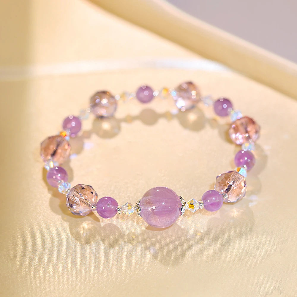 2026 New layered mint green and white crystal women's bracelet, light luxury, niche, exquisite, perfect as a festive gift